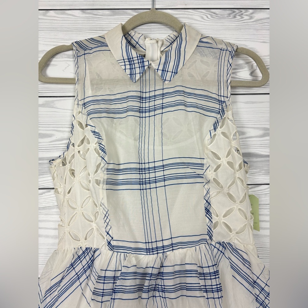 Moulinette Soeurs Anthropologie Seapane Dress Size 8 NWT Plaid Organza - Picture 5 of 13